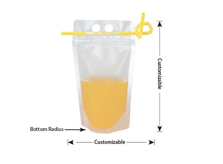 Choose the Custom Beverage Pouch Sizes